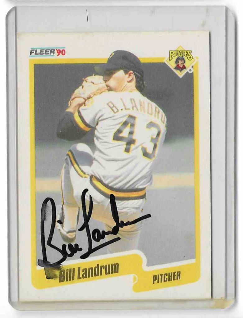 1990 Fleer In Person Auto 472 Bill Landrum